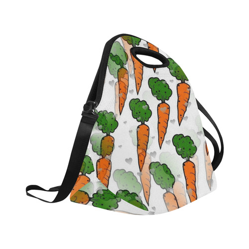 Carrot popart by Nico Bielow Neoprene Lunch Bag/Large (Model 1669)