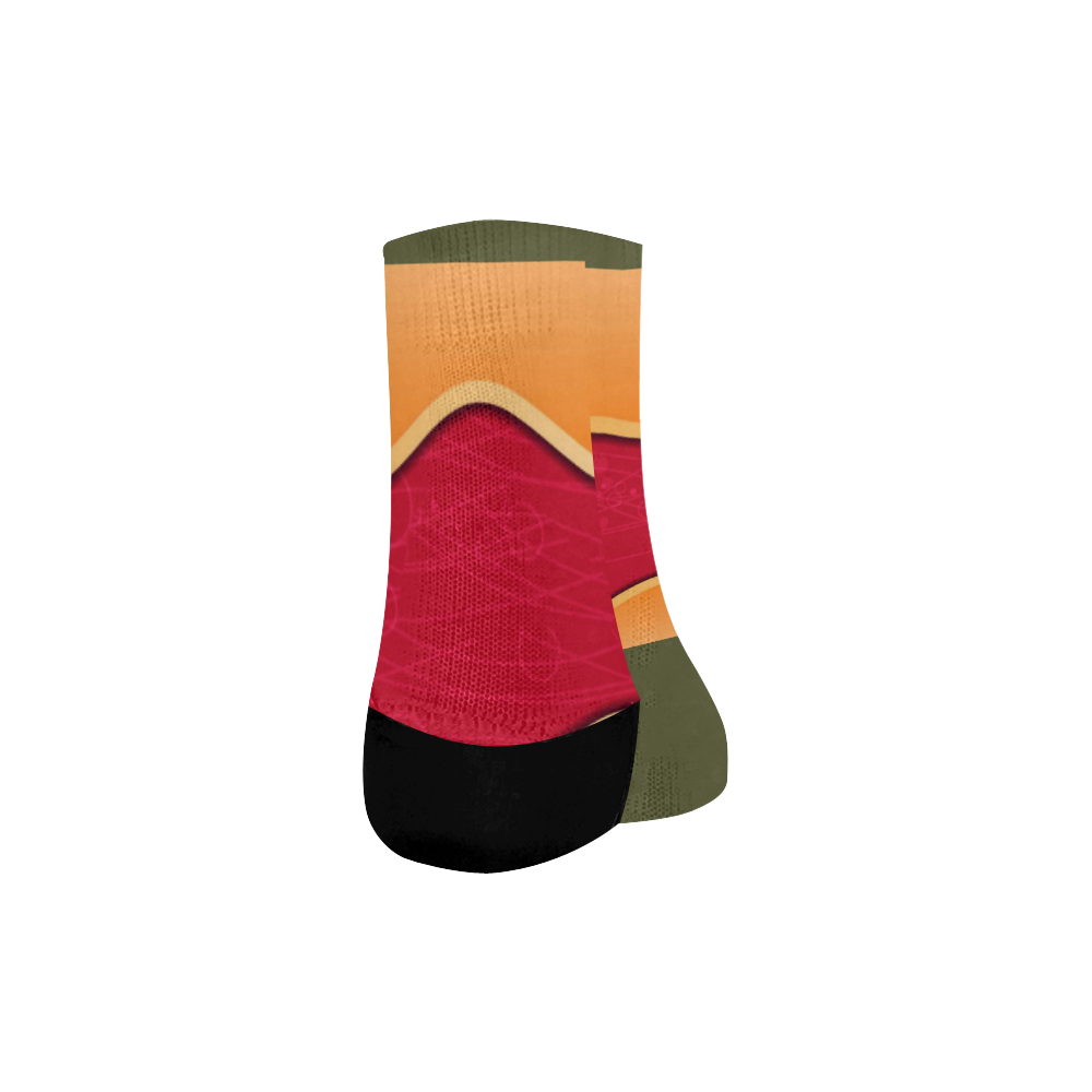Green and Red Socks Quarter Socks