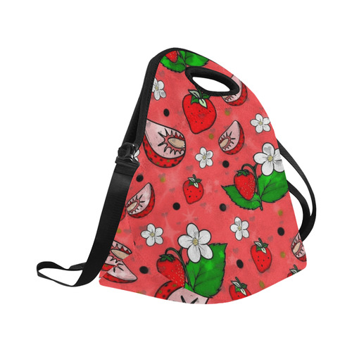 Stawberry popart by Nico Bielow Neoprene Lunch Bag/Large (Model 1669)