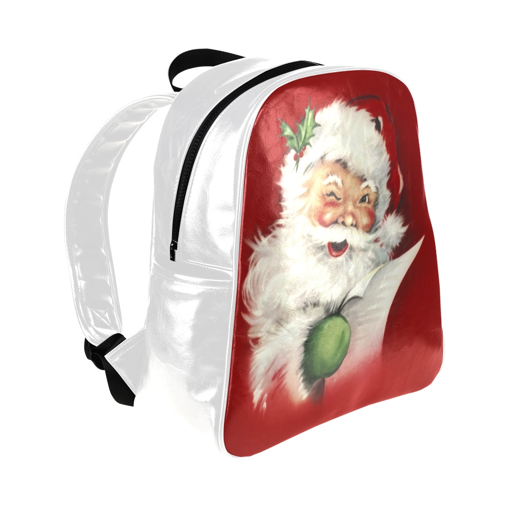 A beautiful vintage santa claus Multi-Pockets Backpack (Model 1636)