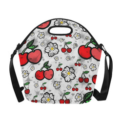 Cherry popart by Nico Bielow Neoprene Lunch Bag/Large (Model 1669)