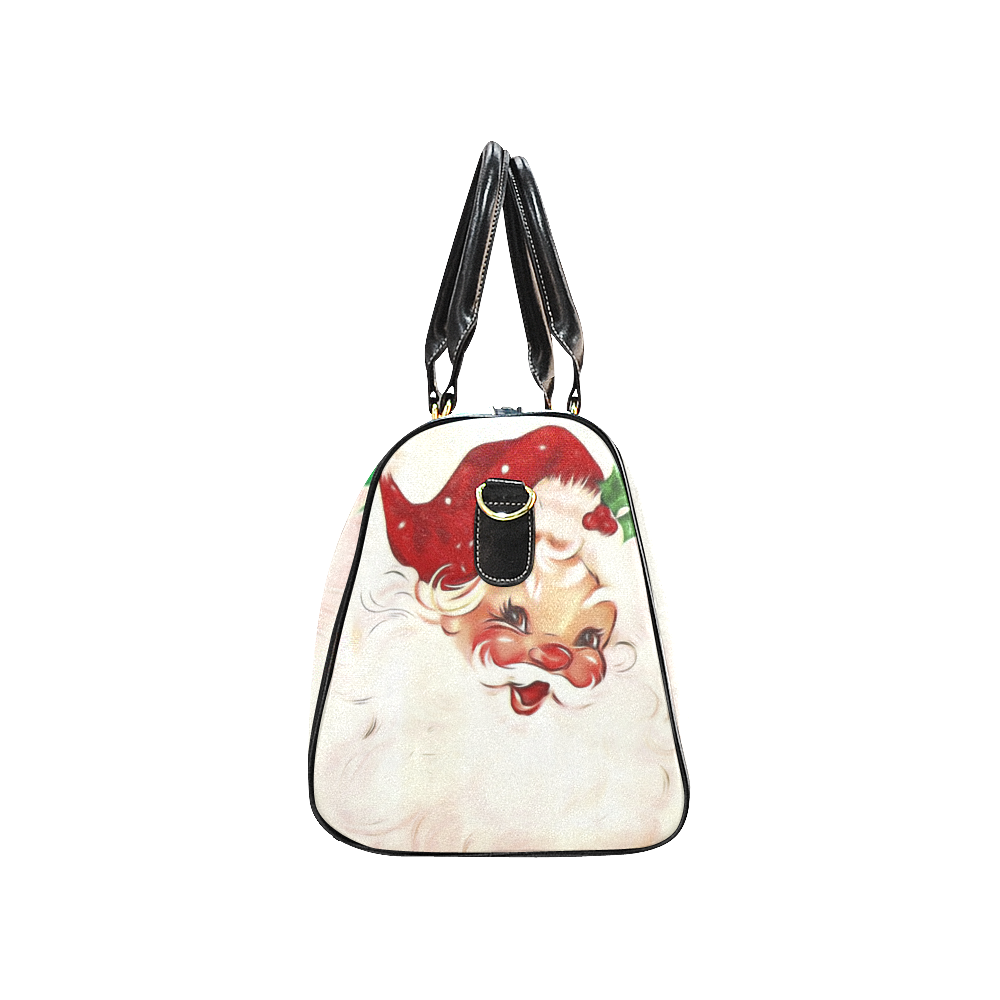 A cute vintage Santa Claus with a mistletoe New Waterproof Travel Bag/Large (Model 1639)