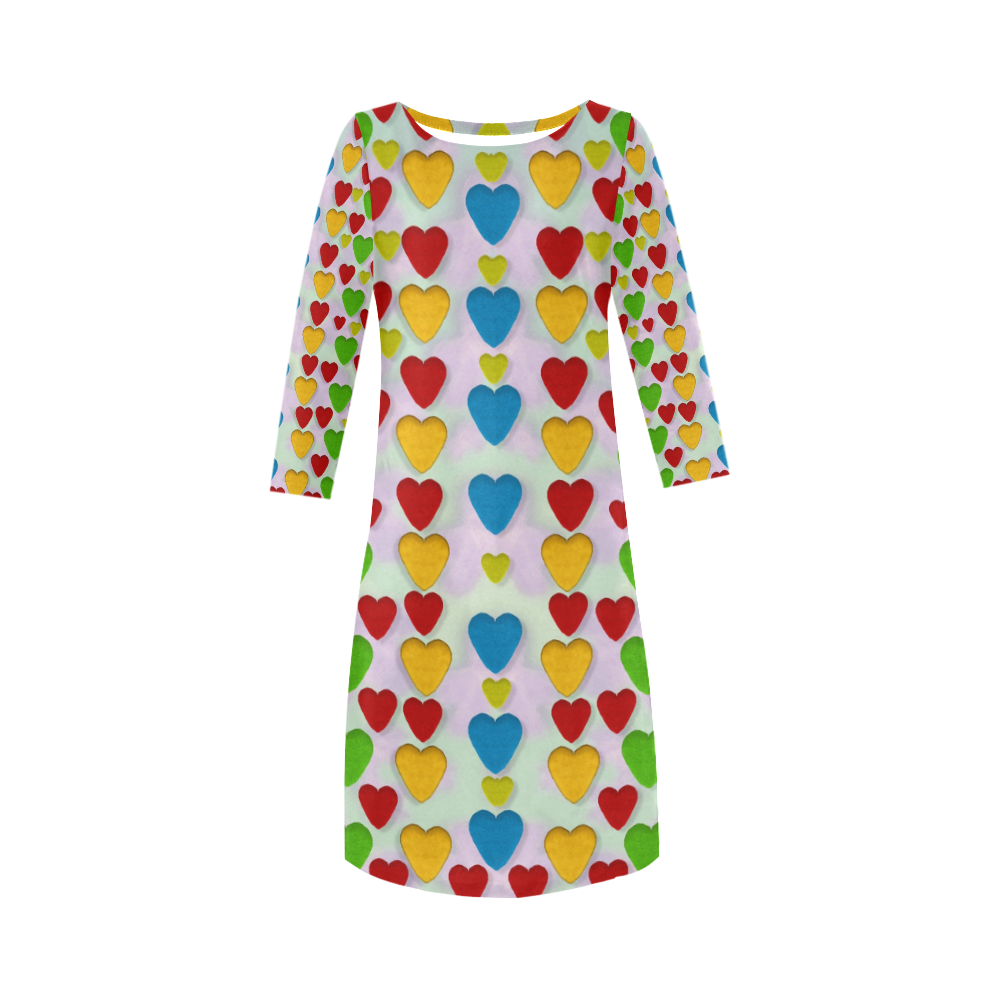 So sweet and hearty as love can be Round Collar Dress (D22)