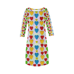 So sweet and hearty as love can be Round Collar Dress (D22)