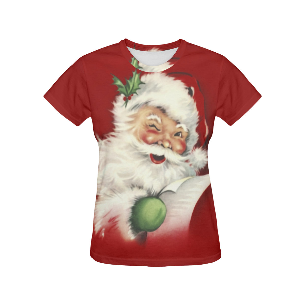 A beautiful vintage santa claus All Over Print T-Shirt for Women (USA Size) (Model T40)