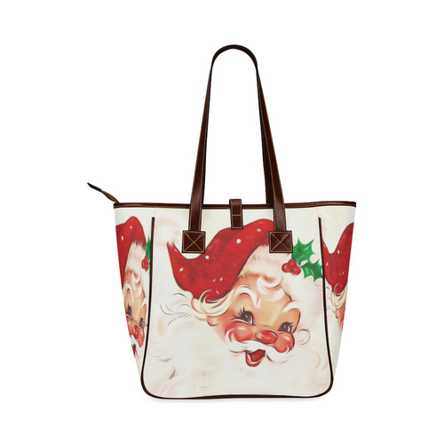 A cute vintage Santa Claus with a mistletoe Classic Tote Bag (Model 1644)