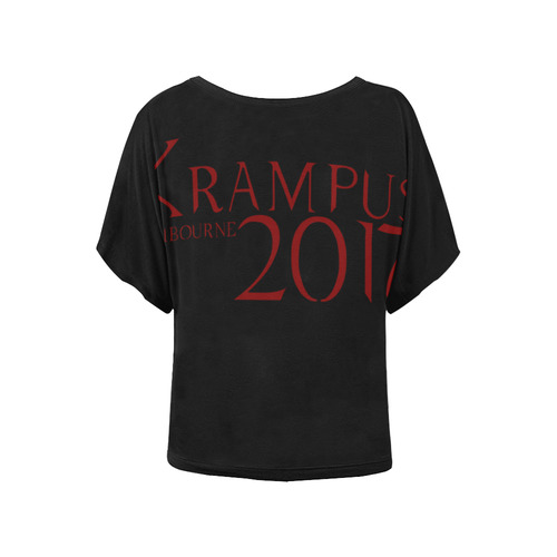 Krampus Women's Batwing-Sleeved Blouse T shirt (Model T44)