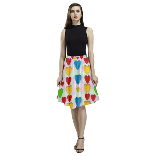 So sweet and hearty as love can be Melete Pleated Midi Skirt (Model D15)