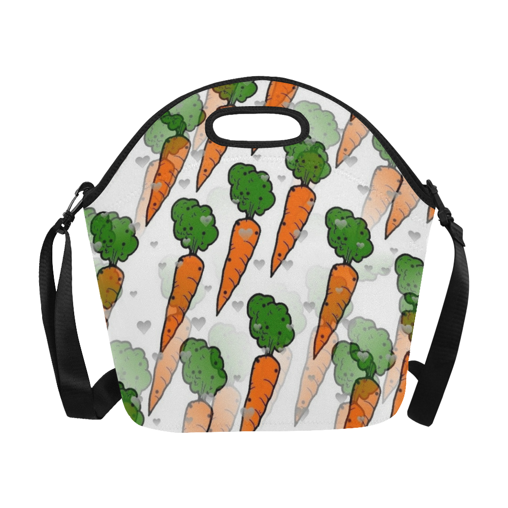 Carrot popart by Nico Bielow Neoprene Lunch Bag/Large (Model 1669)