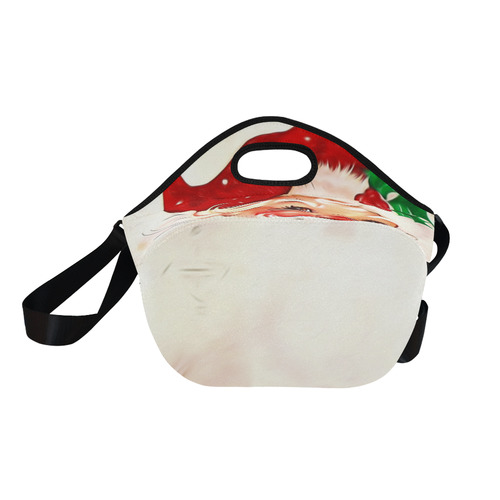 A cute vintage Santa Claus with a mistletoe Neoprene Lunch Bag/Large (Model 1669)