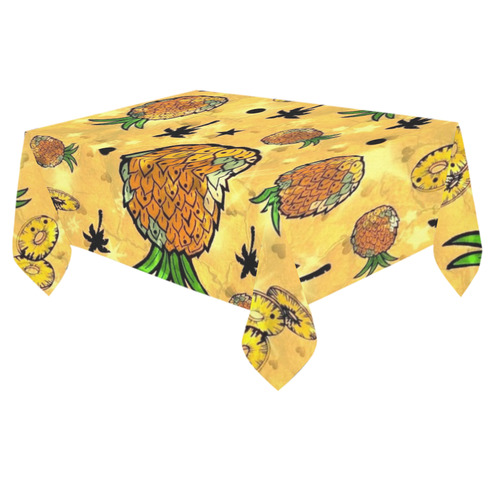 Pineapple by Nico Bielow Cotton Linen Tablecloth 60"x 84"