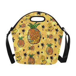 Pineapple popart by Nico Bielow Neoprene Lunch Bag/Large (Model 1669)