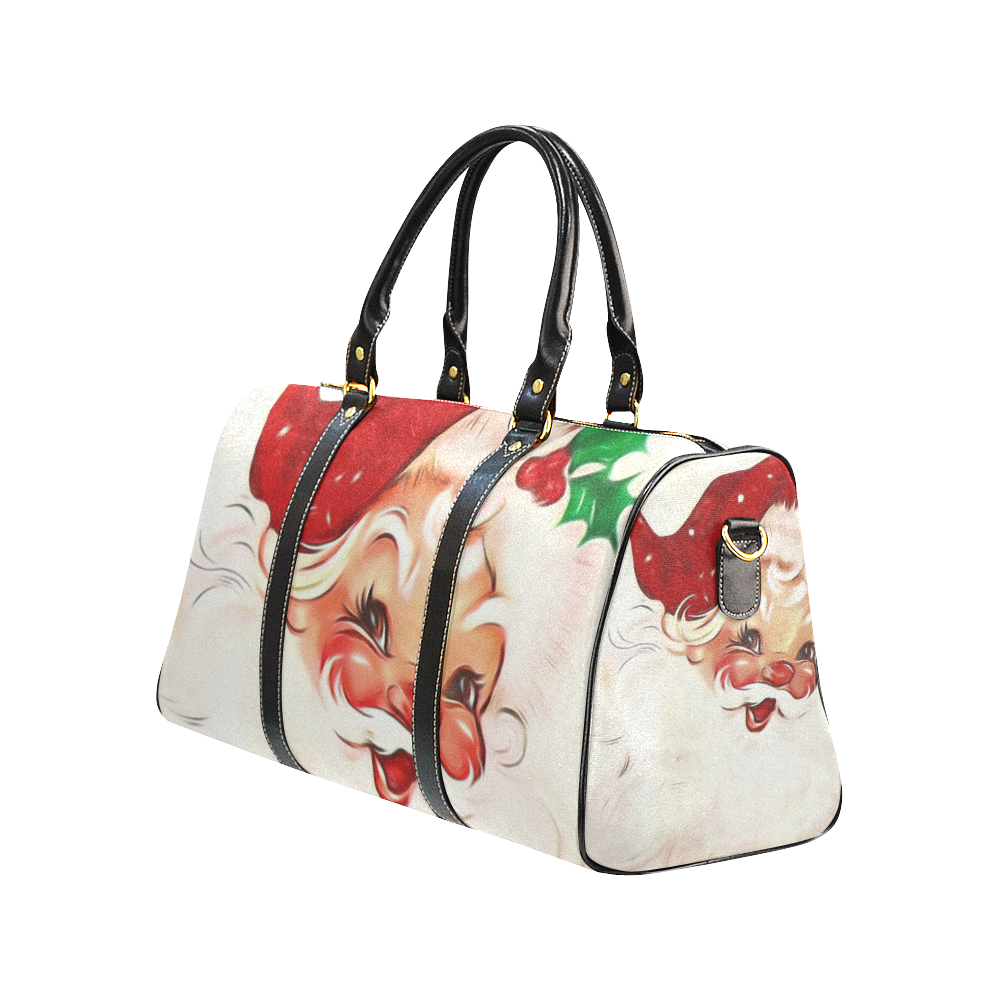A cute vintage Santa Claus with a mistletoe New Waterproof Travel Bag/Small (Model 1639)