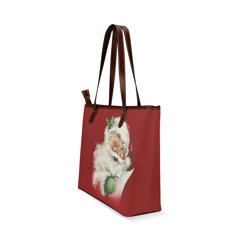 A beautiful vintage santa claus Shoulder Tote Bag (Model 1646)