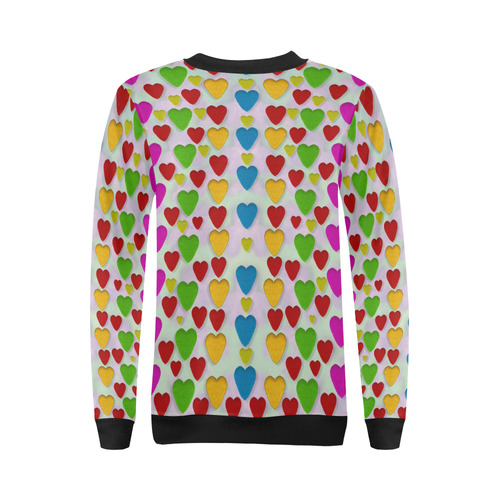 So sweet and hearty as love can be All Over Print Crewneck Sweatshirt for Women (Model H18)