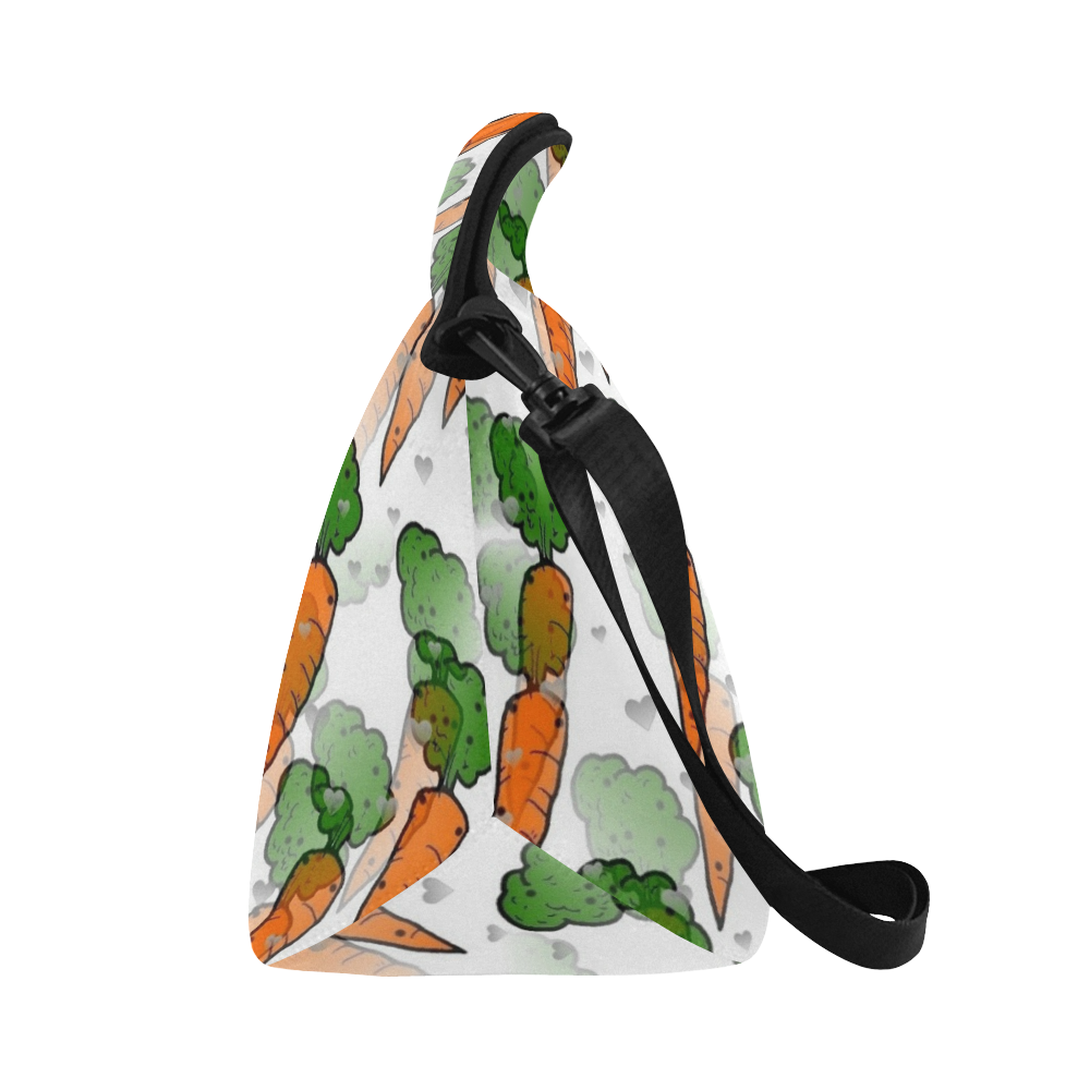 Carrot popart by Nico Bielow Neoprene Lunch Bag/Large (Model 1669)