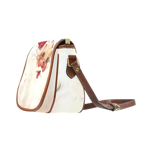 A cute vintage Santa Claus with a mistletoe Saddle Bag/Small (Model 1649) Full Customization