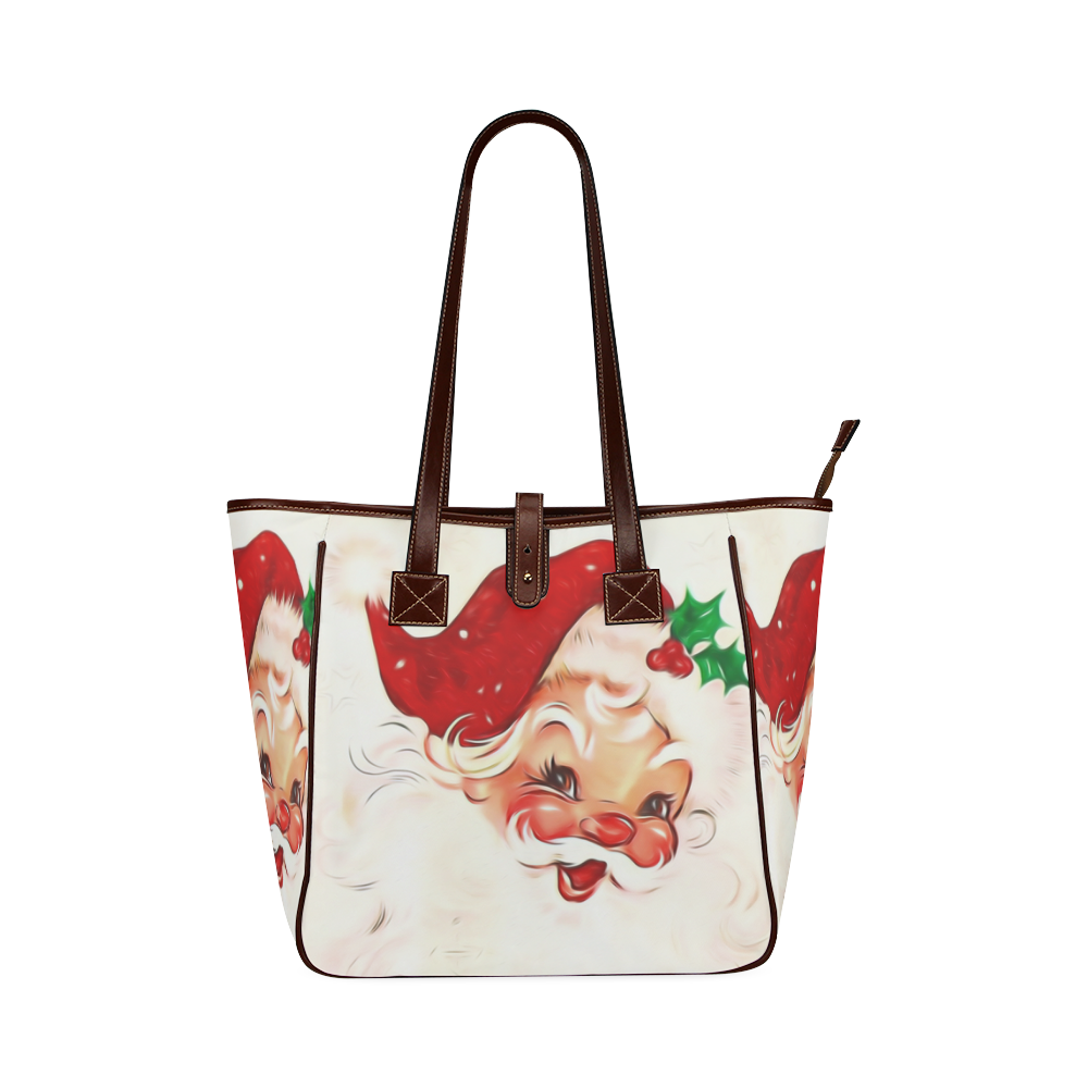 A cute vintage Santa Claus with a mistletoe Classic Tote Bag (Model 1644)