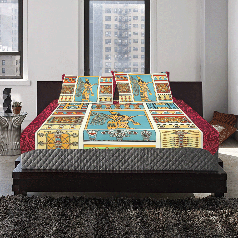 Assyrian Bedroom Set 3-Piece Bedding Set