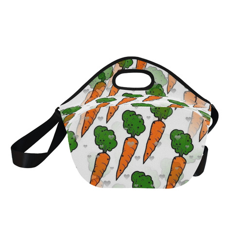 Carrot popart by Nico Bielow Neoprene Lunch Bag/Large (Model 1669)