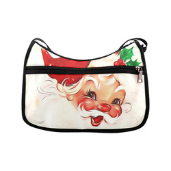 A cute vintage Santa Claus with a mistletoe Crossbody Bags (Model 1616)