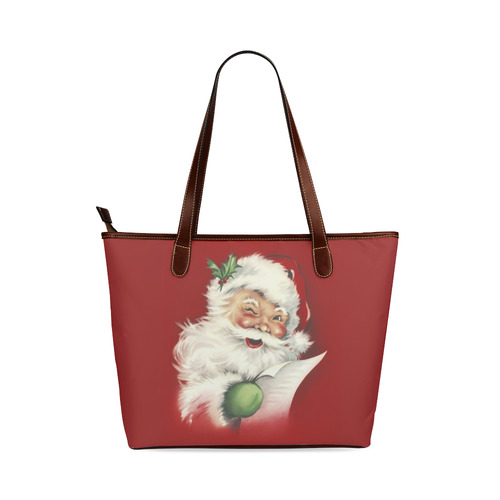 A beautiful vintage santa claus Shoulder Tote Bag (Model 1646)