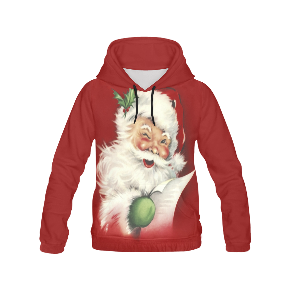 A beautiful vintage santa claus All Over Print Hoodie for Women (USA Size) (Model H13)