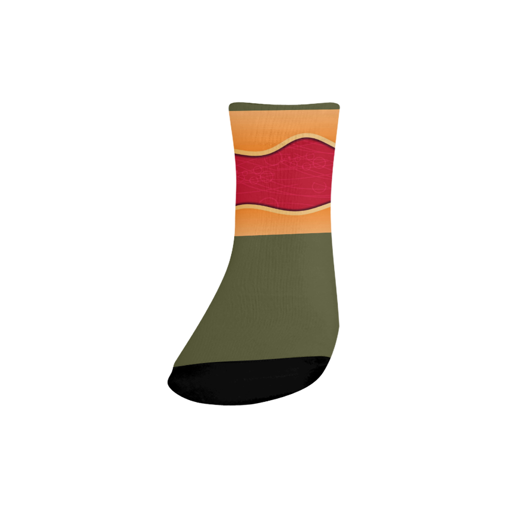 Green and Red Socks Quarter Socks