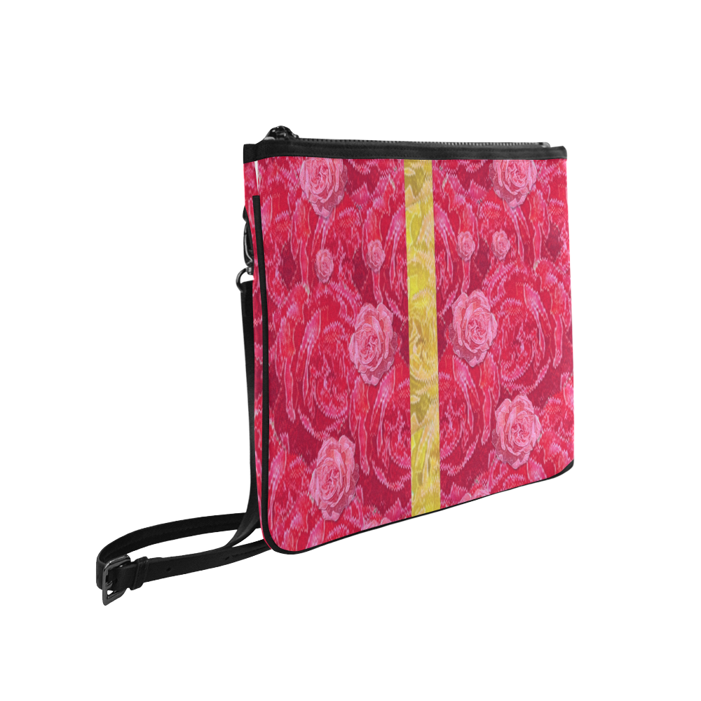 Rose and roses and another rose Slim Clutch Bag (Model 1668)