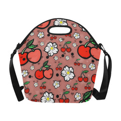 Cherry popart by Nico Bielow Neoprene Lunch Bag/Large (Model 1669)