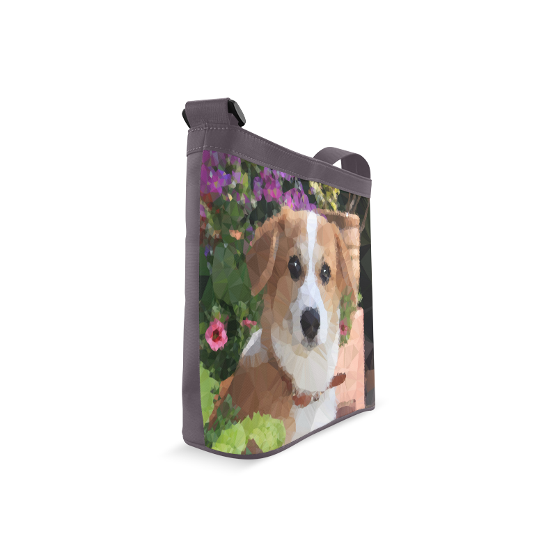Flower Garden Dog Geometric Floral Crossbody Bags (Model 1613)