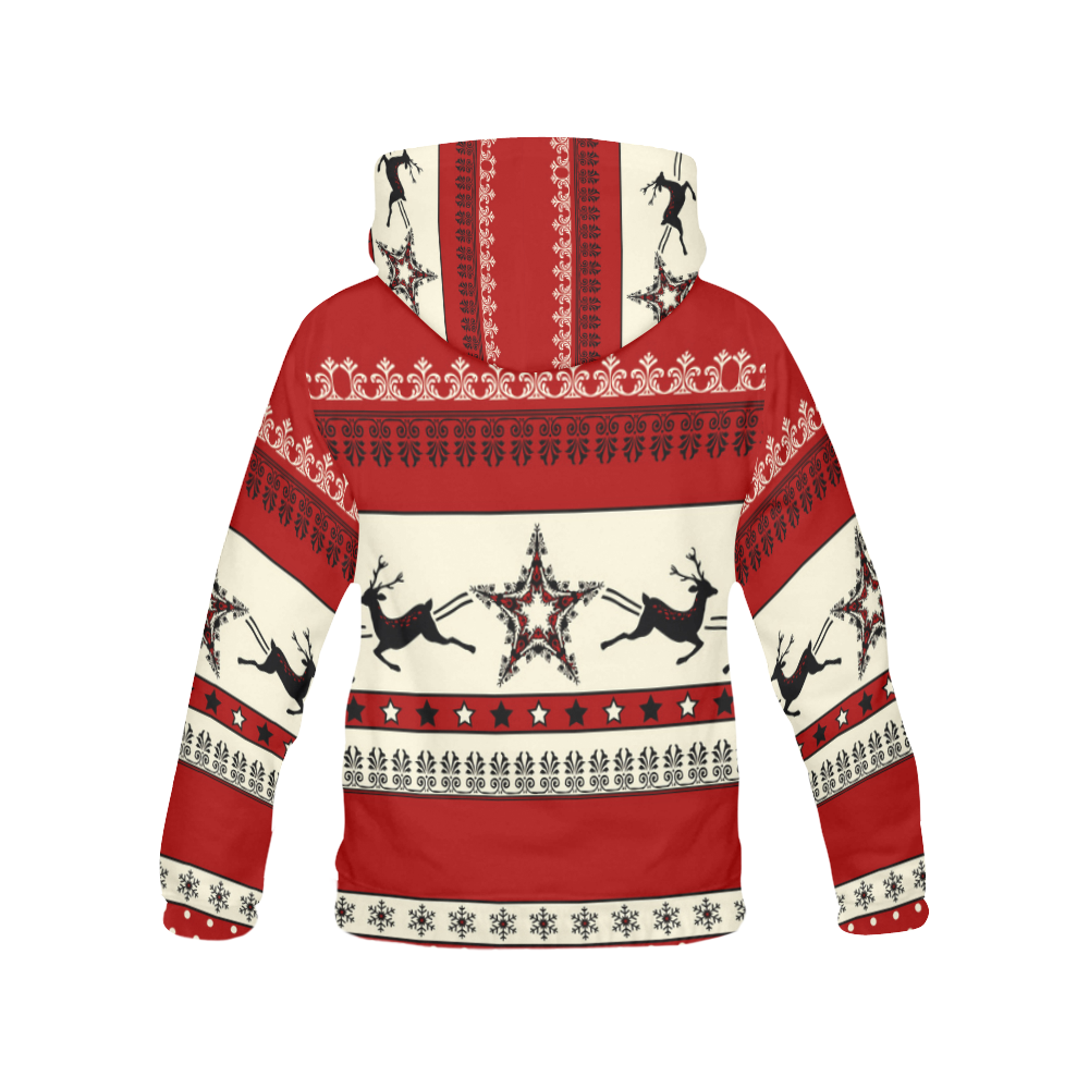 Christmas Ornaments Pattern I All Over Print Hoodie for Women (USA Size) (Model H13)