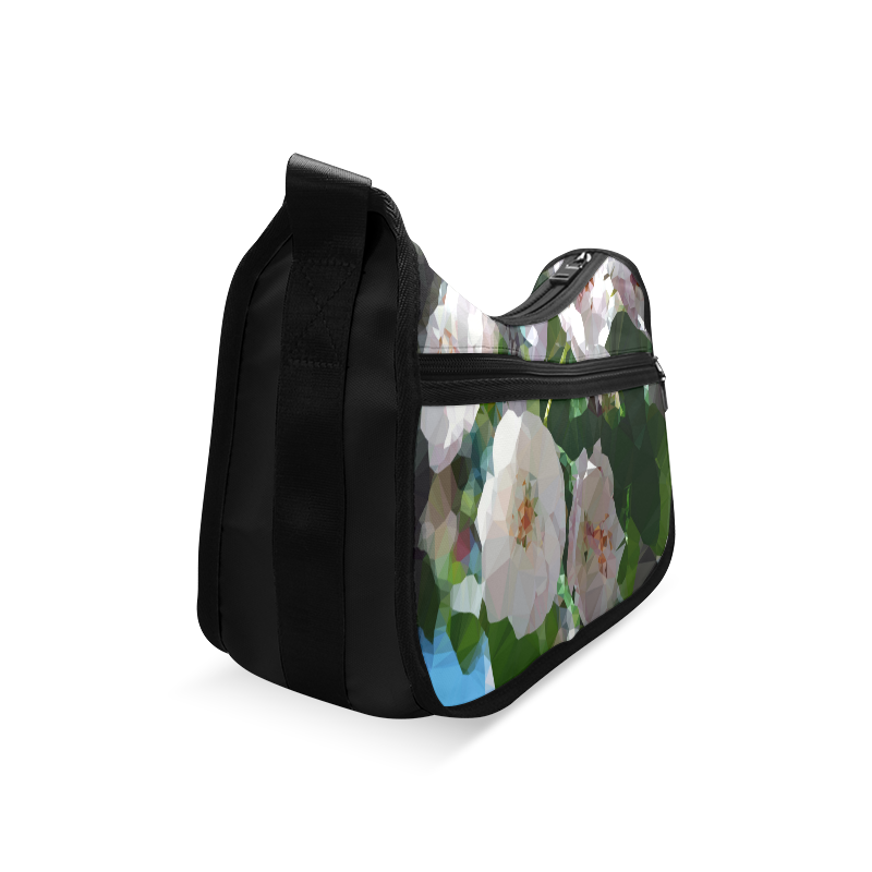 Cherry Blossoms Low Poly Pink Floral Crossbody Bags (Model 1616)