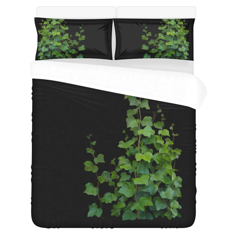 Vines, climbing plant watercolor 3-Piece Bedding Set