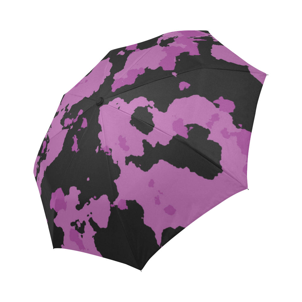 purple camouflage Auto-Foldable Umbrella (Model U04)