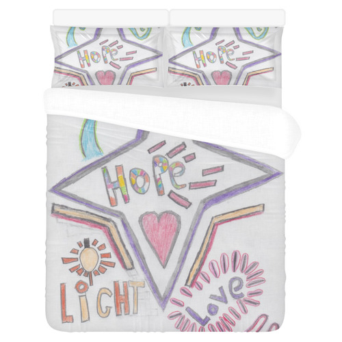 Love &Hope 3-Piece Bedding Set