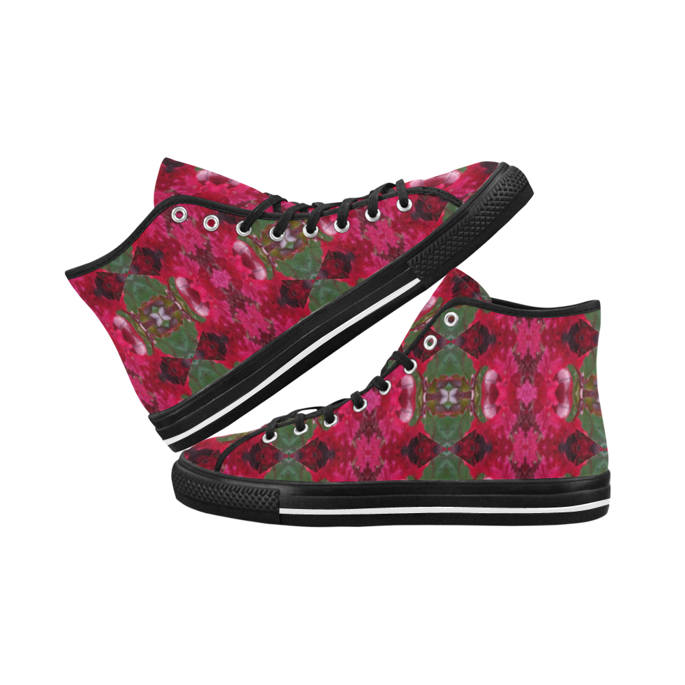 Christmas Wrapping Paper Vancouver Women's High Tops Vancouver H Women's Canvas Shoes (1013-1)