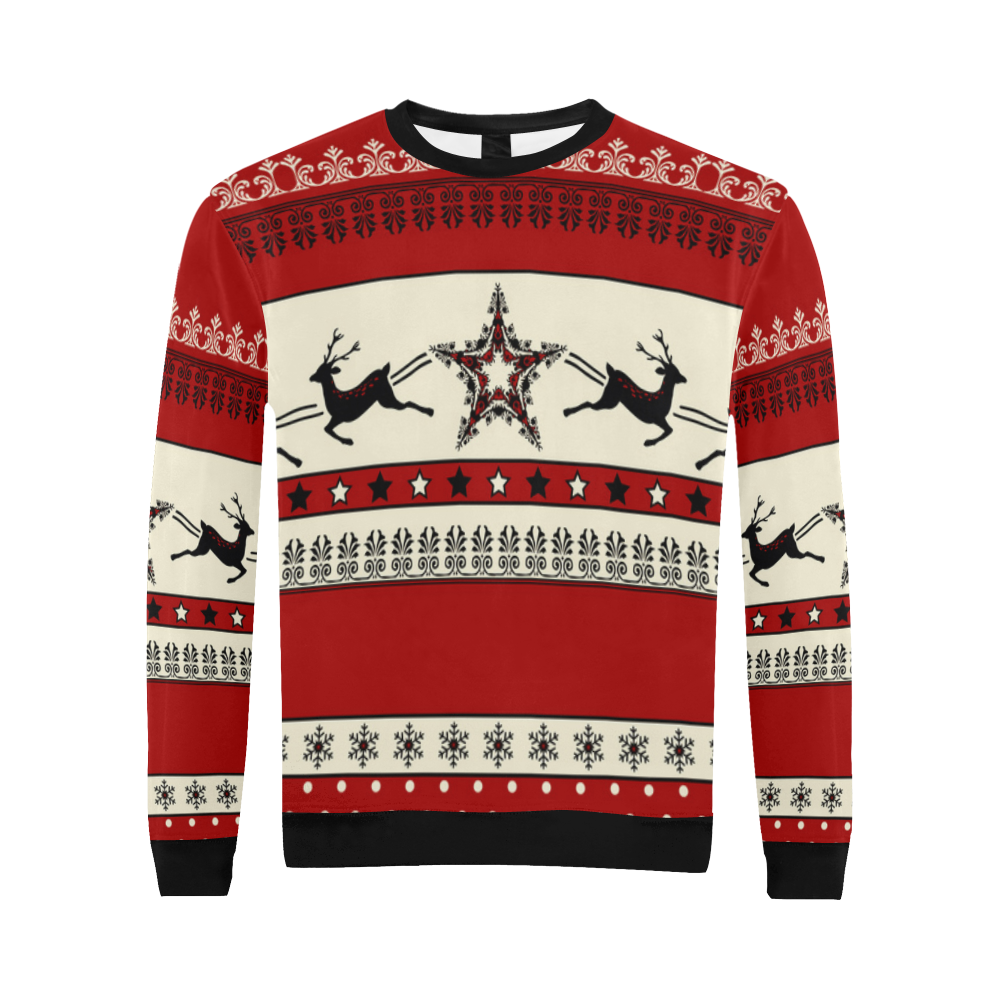 Christmas Ornaments Pattern I All Over Print Crewneck Sweatshirt for Men (Model H18)