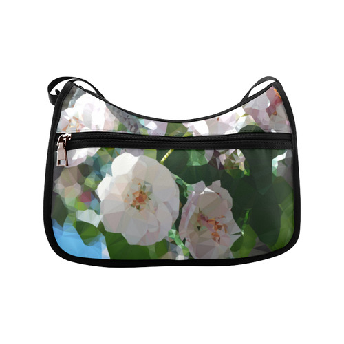 Cherry Blossoms Low Poly Pink Floral Crossbody Bags (Model 1616)