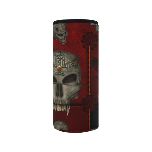 Skull with celtic knot Neoprene Water Bottle Pouch/Medium