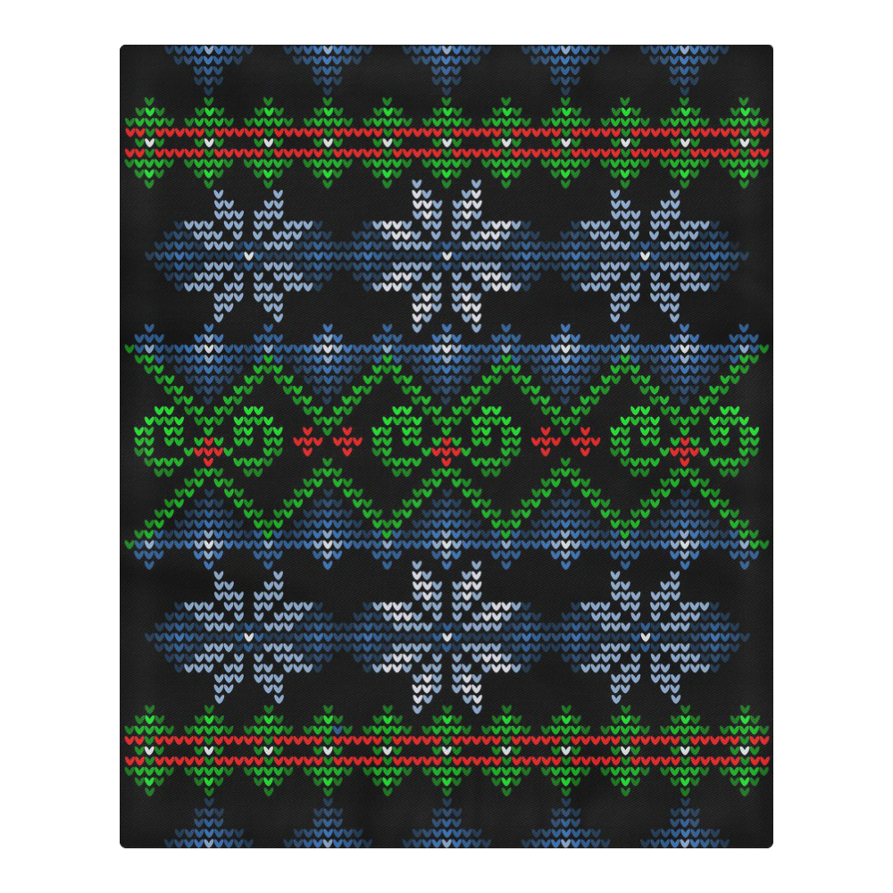 Ugly Christmas Sweater Knit, Christmas 3-Piece Bedding Set