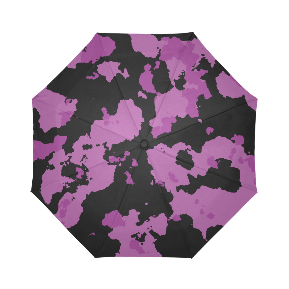 purple camouflage Auto-Foldable Umbrella (Model U04)