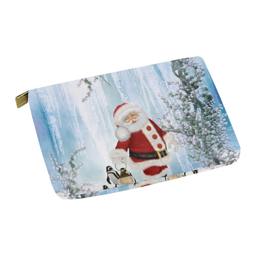 Santa Claus with penguin Carry-All Pouch 12.5''x8.5''