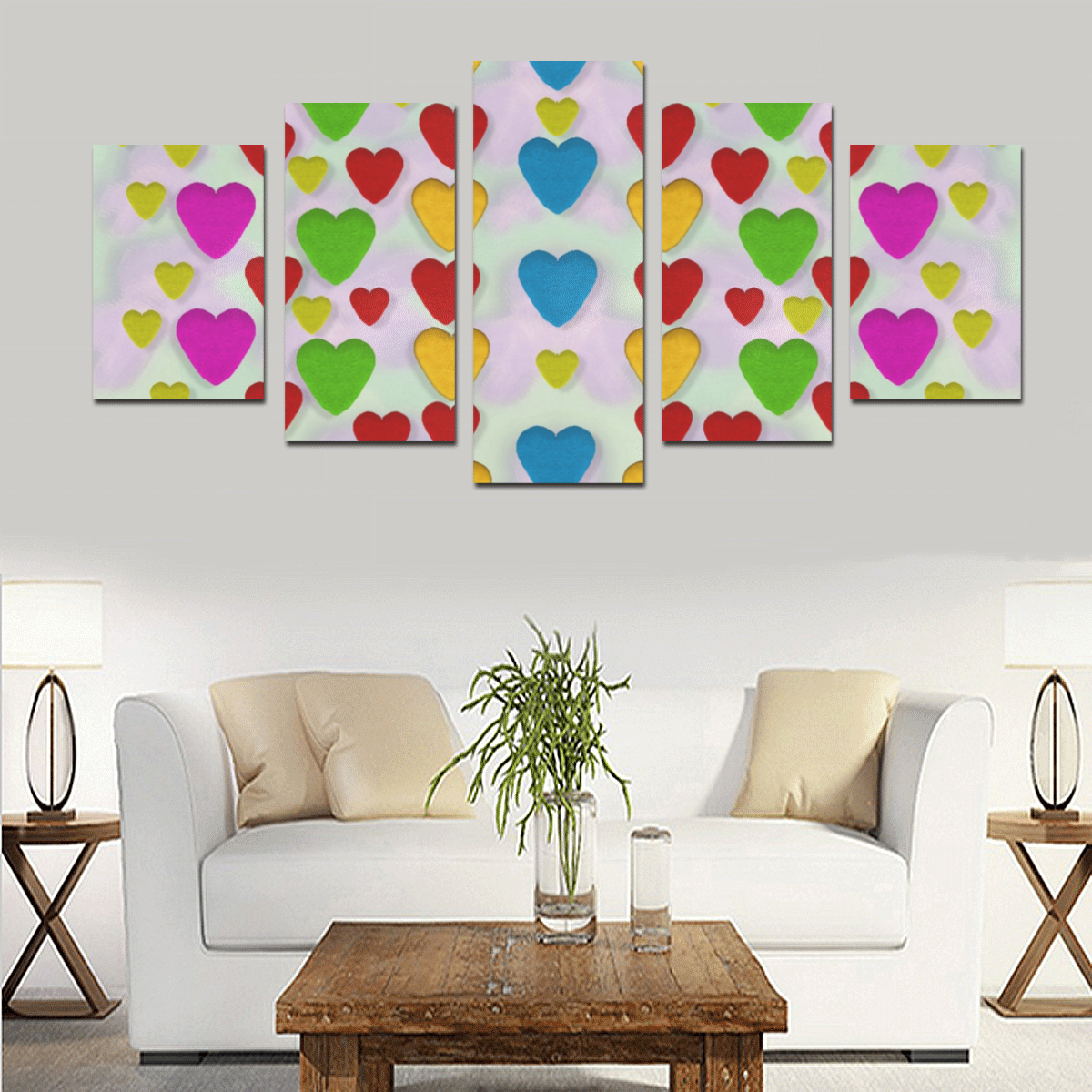 So sweet and hearty as love can be Canvas Print Sets D (No Frame)