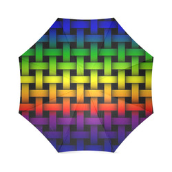 Umbrella Colorful Rainbow Pattern by Tell3People Foldable Umbrella (Model U01)
