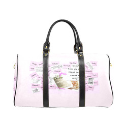 Handbag - Pink White Wedding Party New Waterproof Travel Bag/Large (Model 1639)