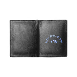 I LIVE AND LOVE IN 716 Men's Leather Wallet (Model 1612)