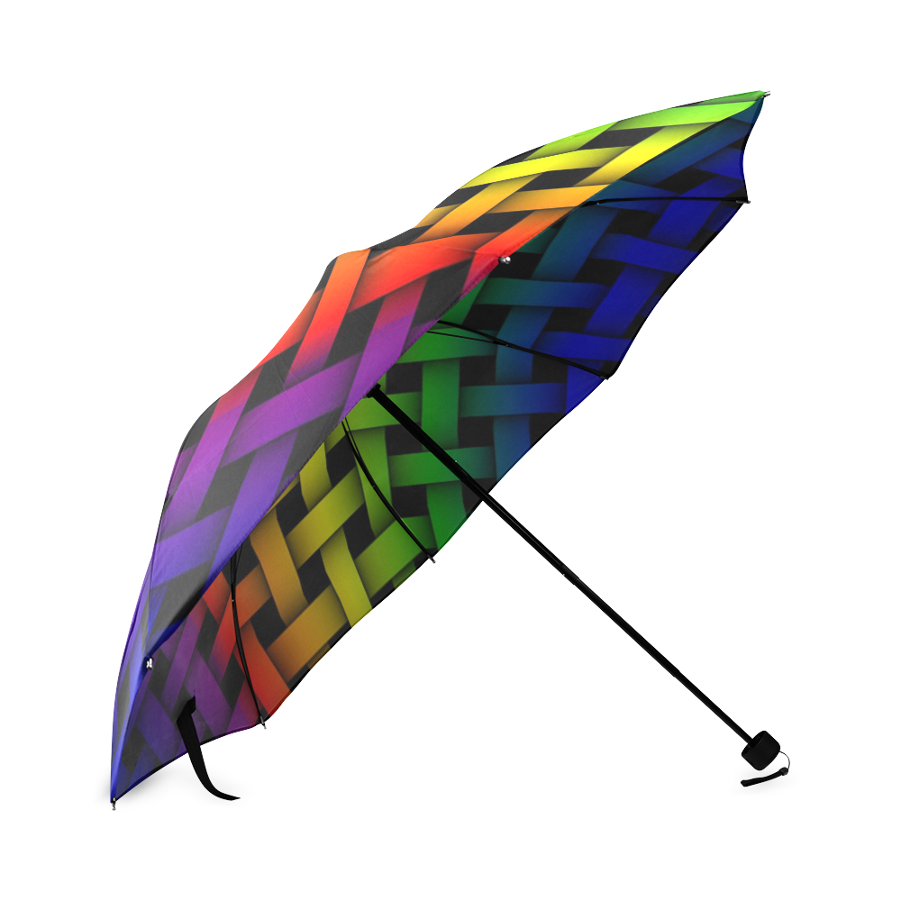 Umbrella Colorful Rainbow Pattern by Tell3People Foldable Umbrella (Model U01)