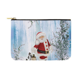 Santa Claus with penguin Carry-All Pouch 12.5''x8.5''
