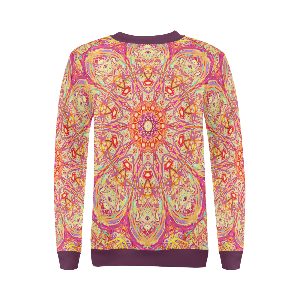 Thleudron Criolla All Over Print Crewneck Sweatshirt for Women (Model H18)